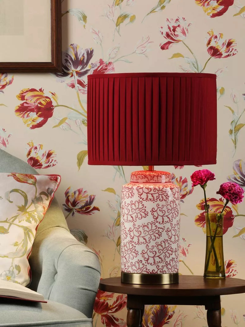 Laura Ashley Knipton table lamp ruby ceramic base, UK version