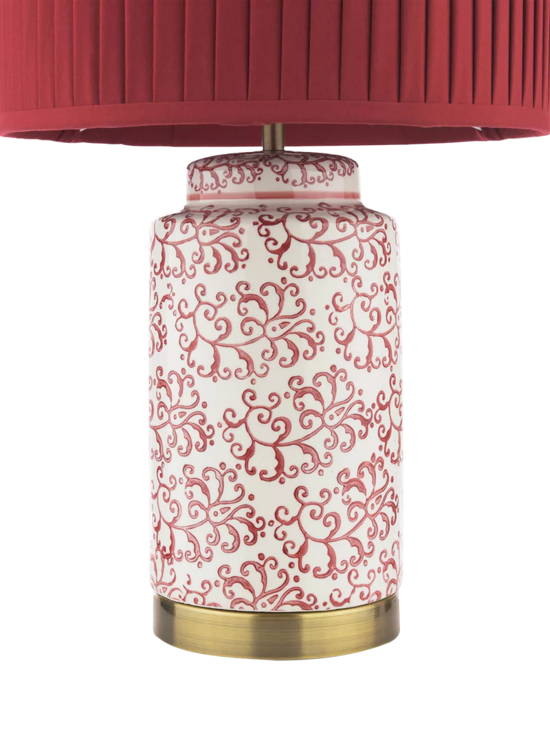 Laura Ashley Knipton table lamp ruby ceramic base, UK version