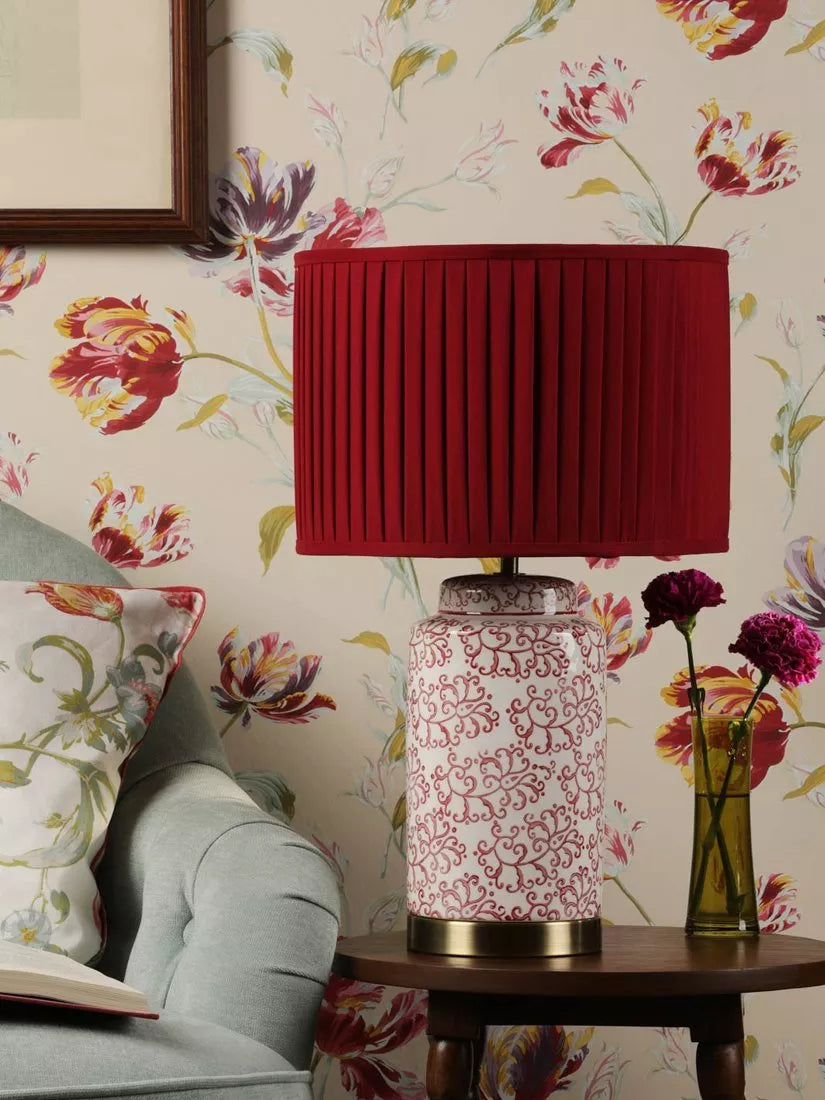 Laura Ashley Knipton table lamp ruby ceramic base, UK version