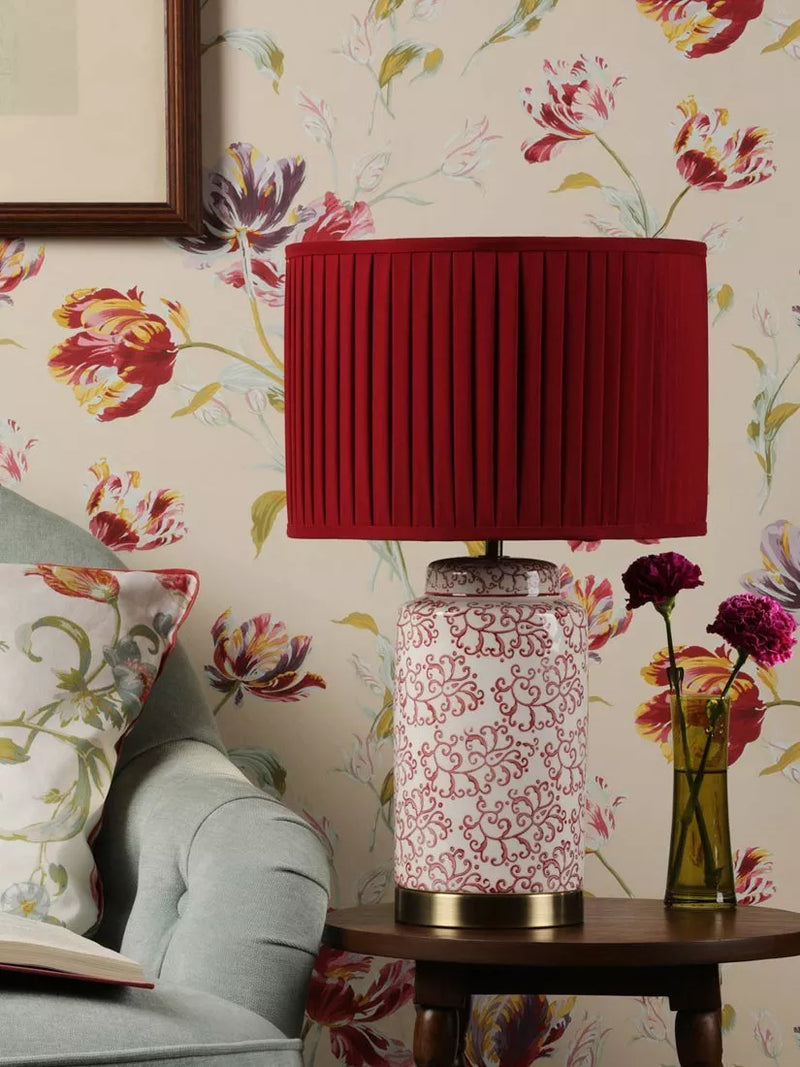 Laura Ashley Knipton table lamp ruby ceramic base, UK version