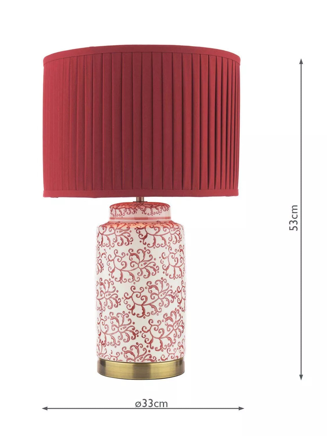 Laura Ashley Knipton table lamp ruby ceramic base, UK version