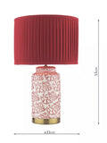 Laura Ashley Knipton table lamp ruby ceramic base, UK version