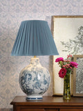 Laura Ashley blue floral ceramic table lamp, imported from the UK
