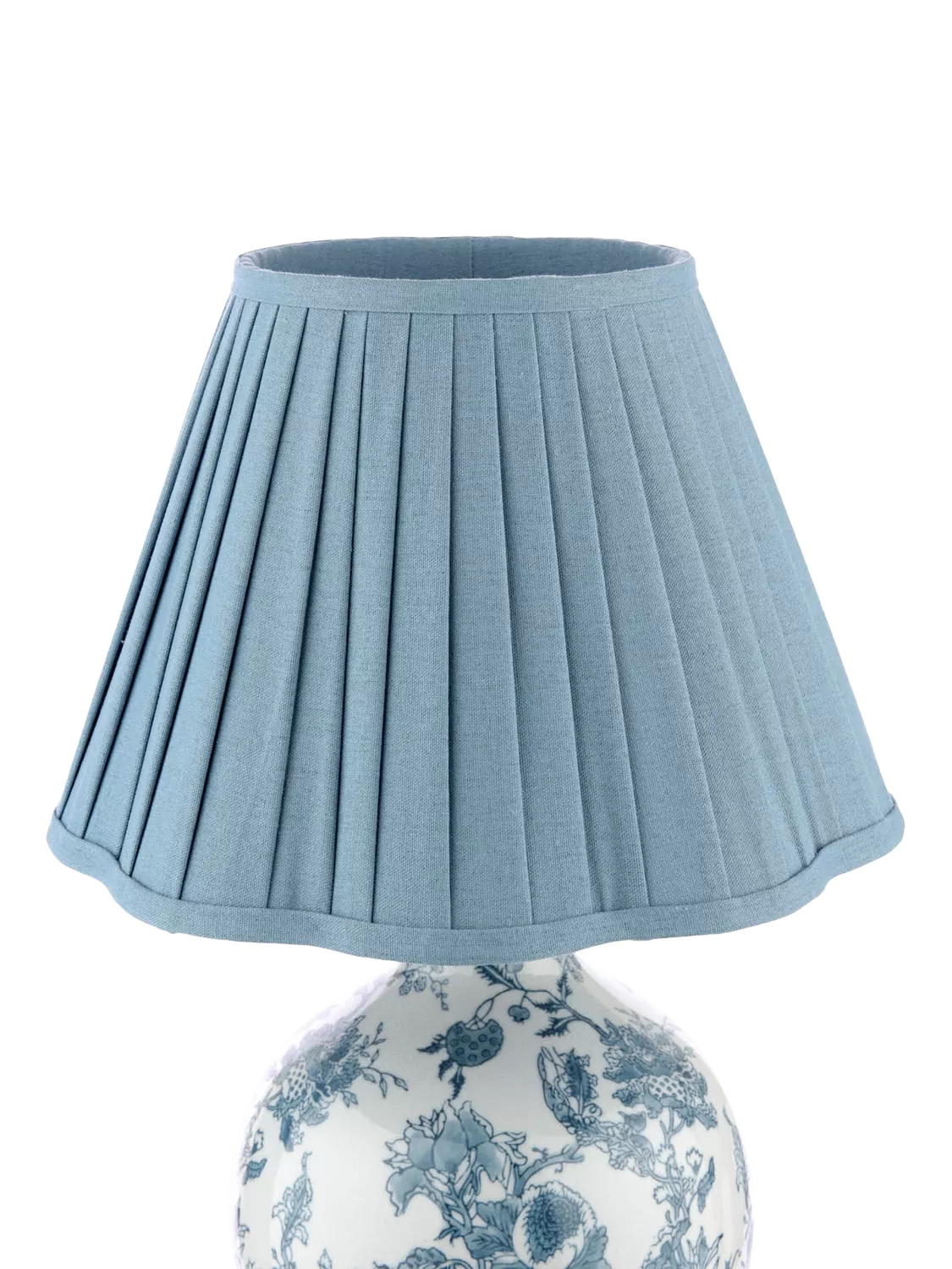Laura Ashley blue floral ceramic table lamp, imported from the UK