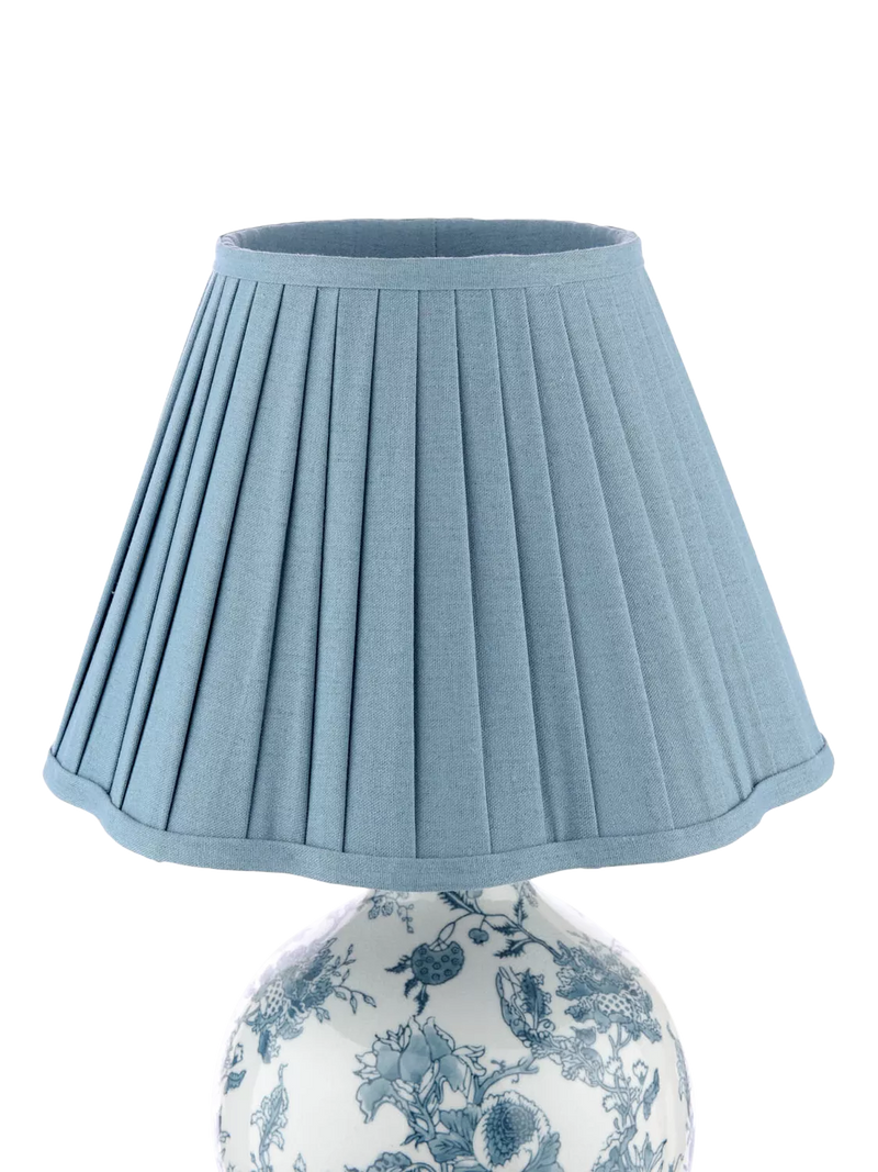 Laura Ashley blue floral ceramic table lamp, imported from the UK
