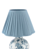 Laura Ashley blue floral ceramic table lamp, imported from the UK