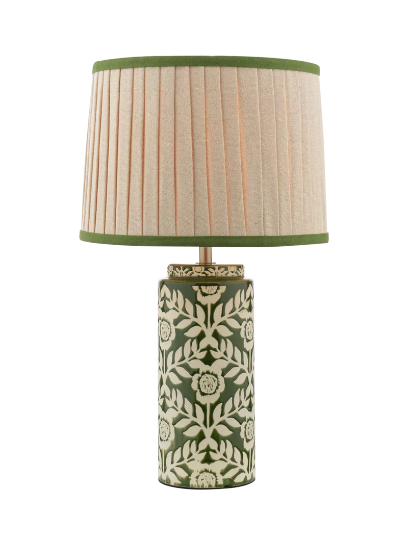 Joules Highclere glazed ceramic table lamp floral - British product