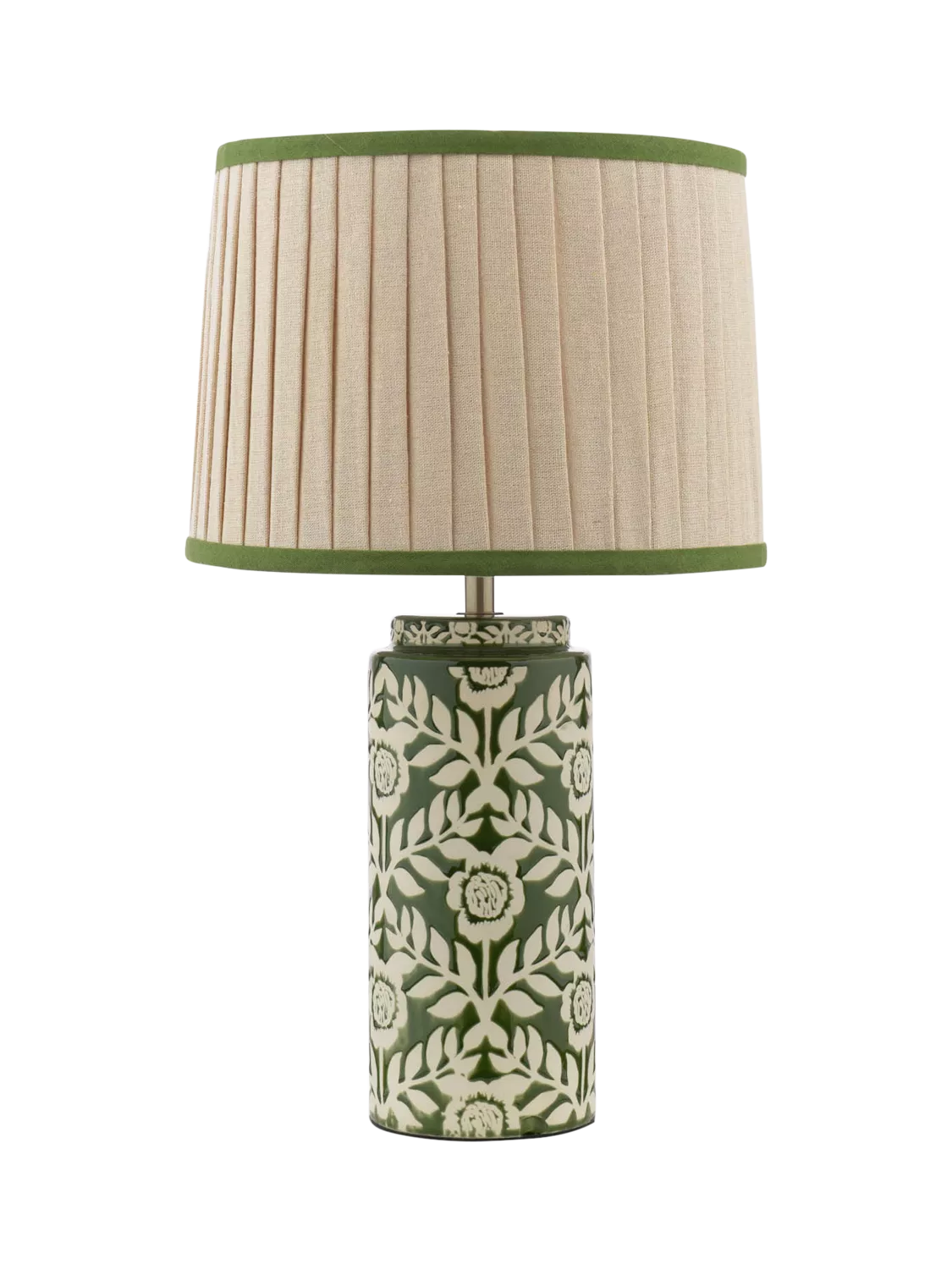 Joules Highclere glazed ceramic table lamp floral - British product