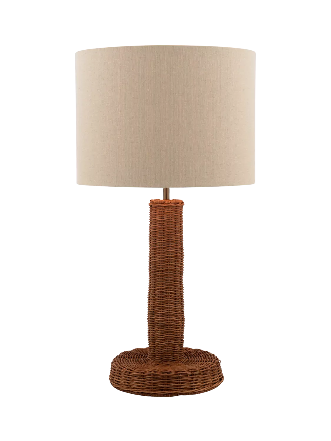 Joules Portree woven rattan table lamp natural finish, UK version