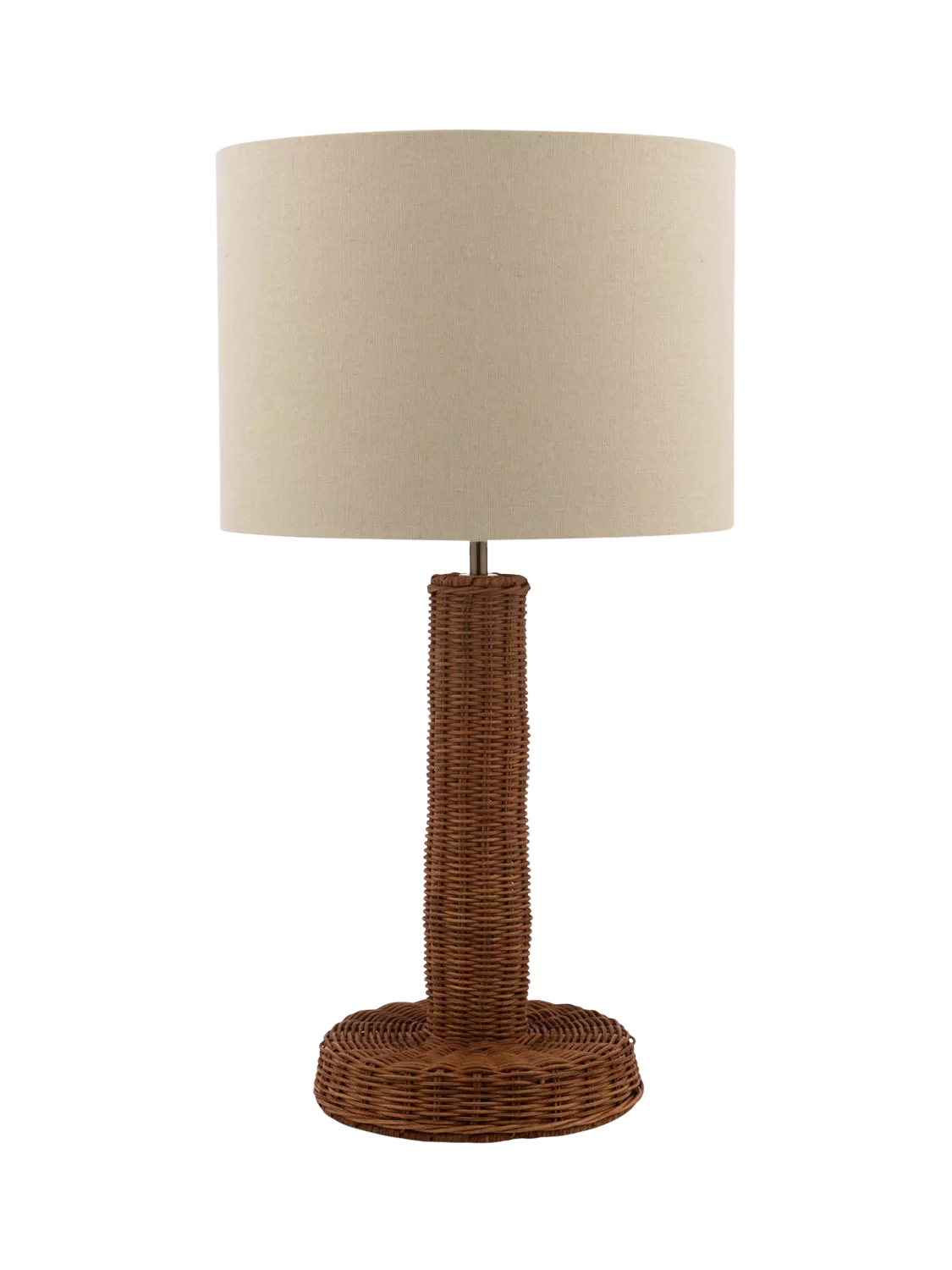 Joules Portree woven rattan table lamp natural finish, UK version