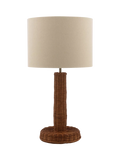 Joules Portree woven rattan table lamp natural finish, UK version
