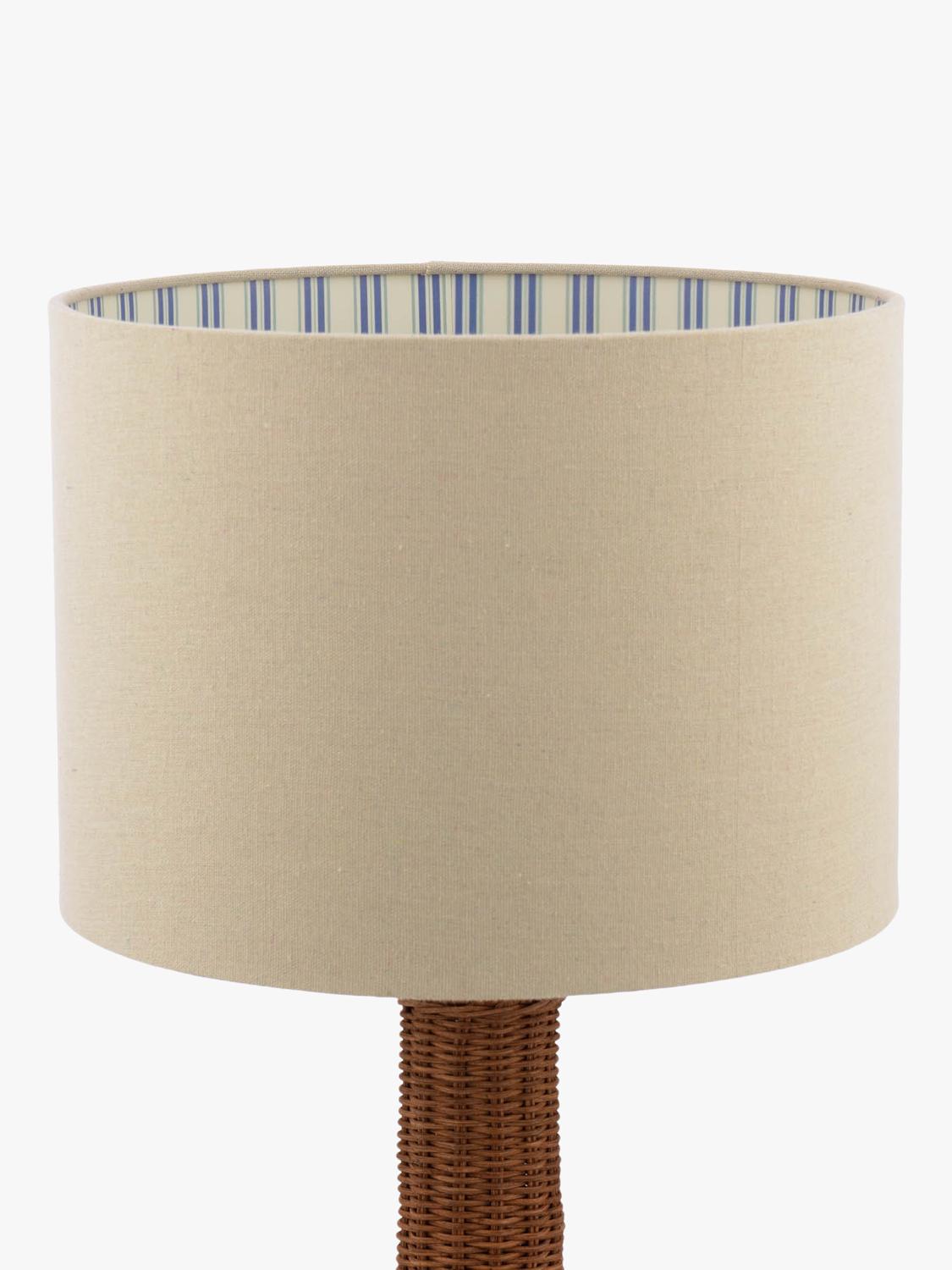 Joules Portree woven rattan table lamp natural finish, UK version