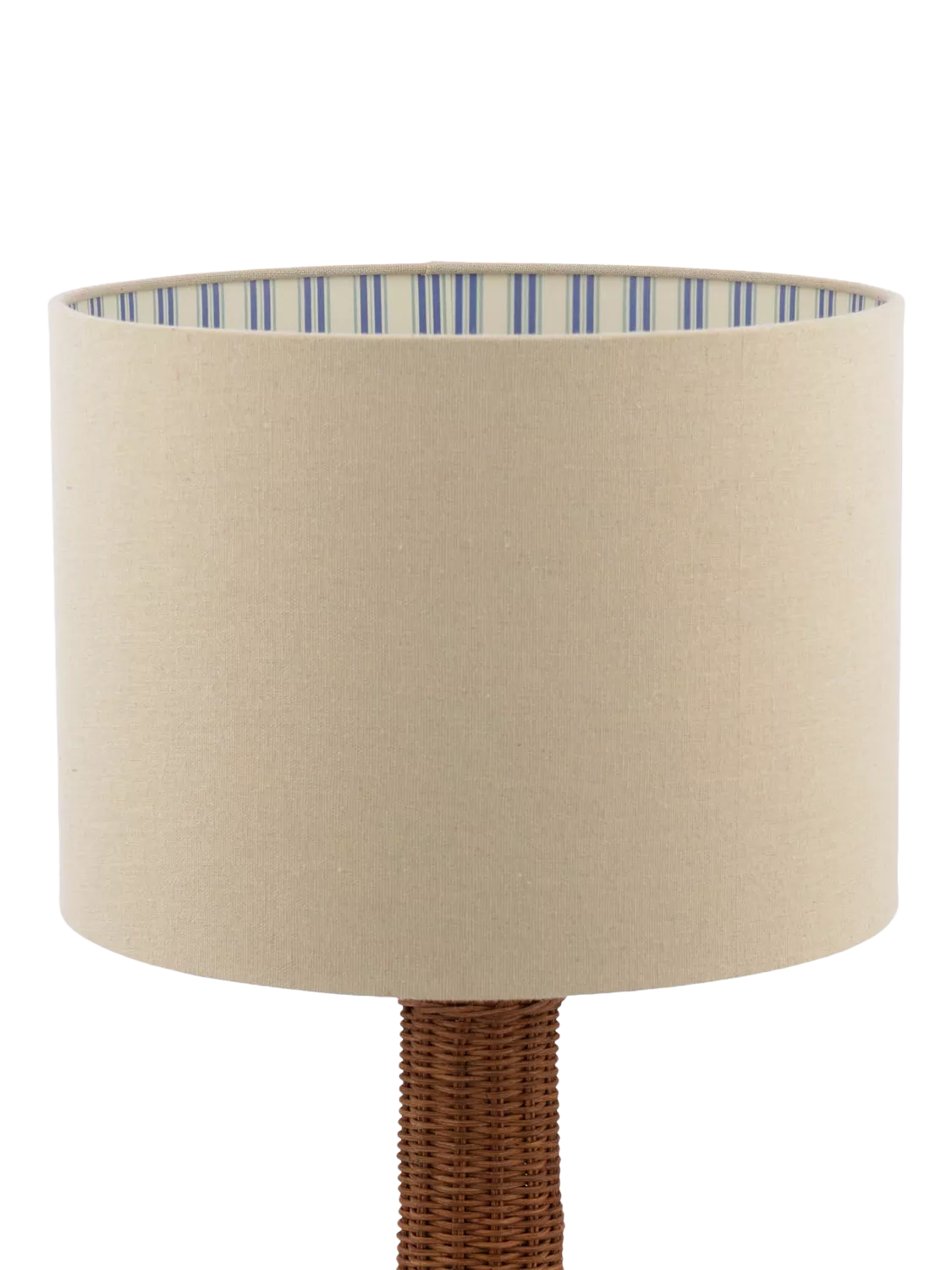 Joules Portree woven rattan table lamp natural finish, UK version