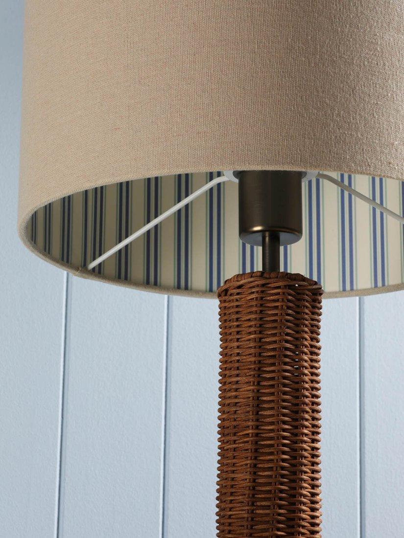 Joules Portree woven rattan table lamp natural finish, UK version