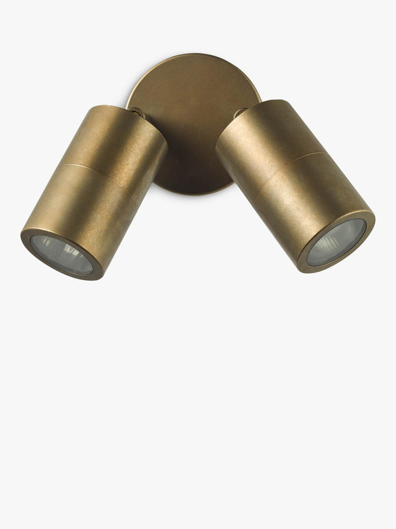 Där Ortega double arm wall light antique brass, imported from the UK
