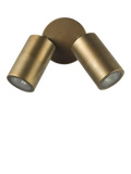 Där Ortega double arm wall light antique brass, imported from the UK
