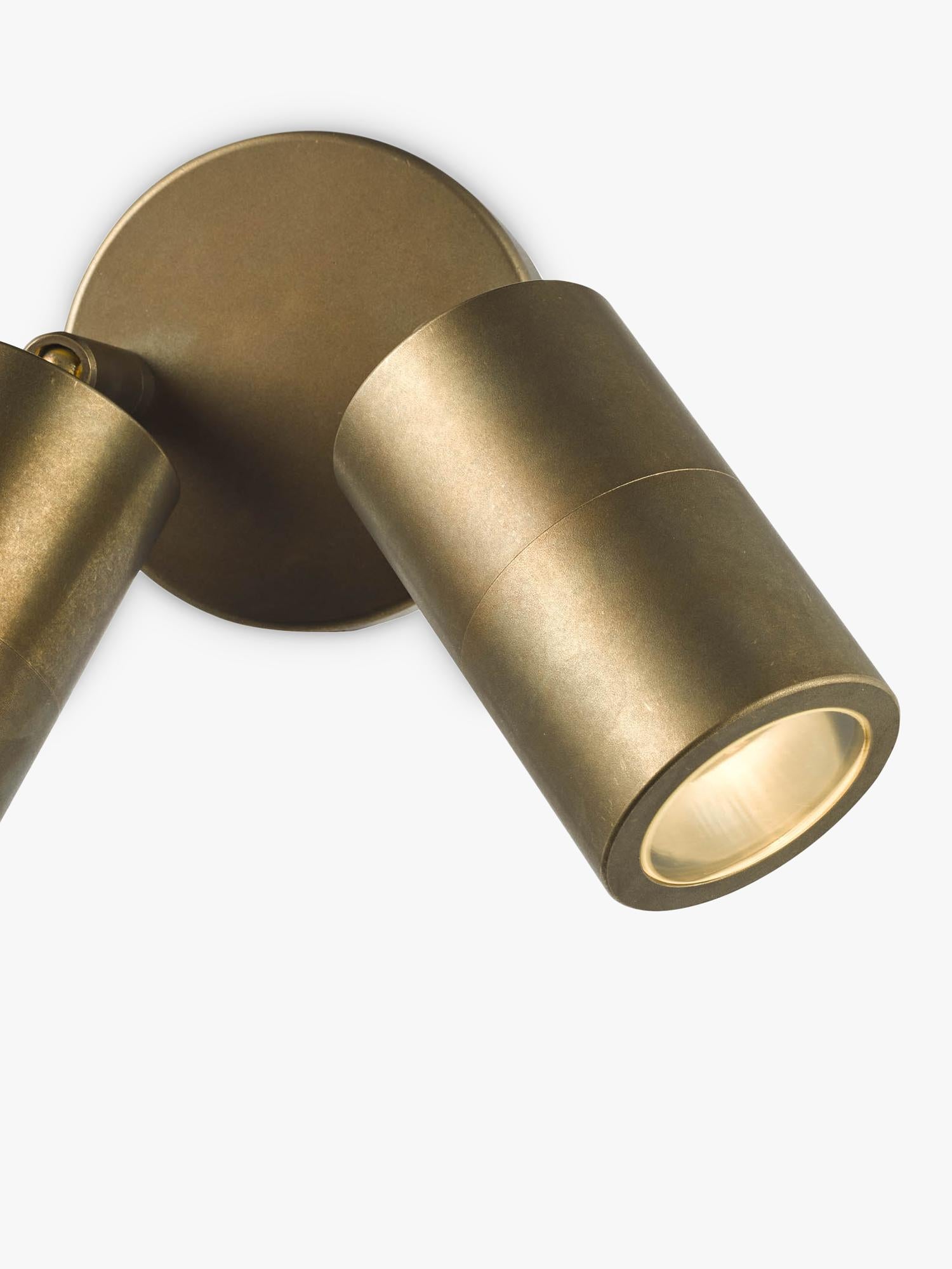 Där Ortega double arm wall light antique brass, imported from the UK