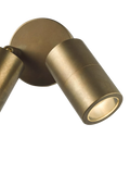 Där Ortega double arm wall light antique brass, imported from the UK