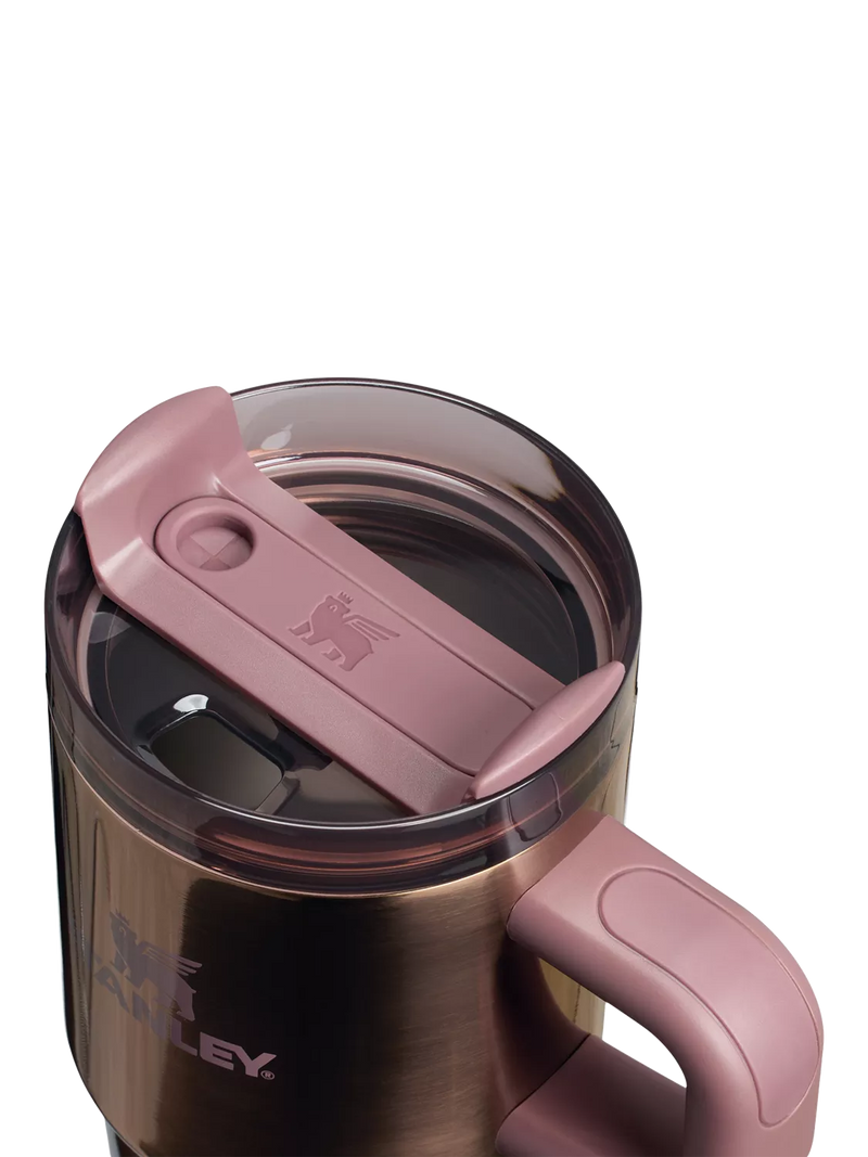 Stanley tumbler FlowState 600ml polished rose gold, imported from the UK