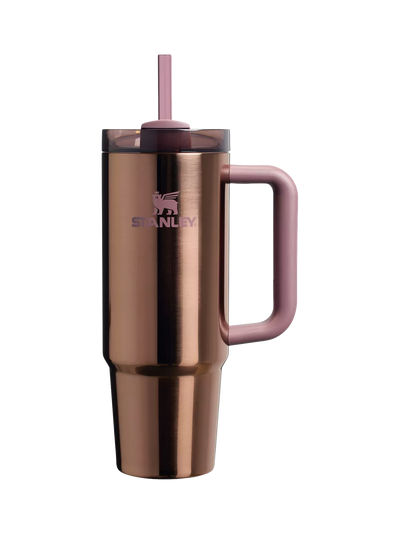 John Lewis Stanley Quencher Stainless Steel FlowState Tumbler Polished Rose Gold 890ml- Buy online at McGrocer