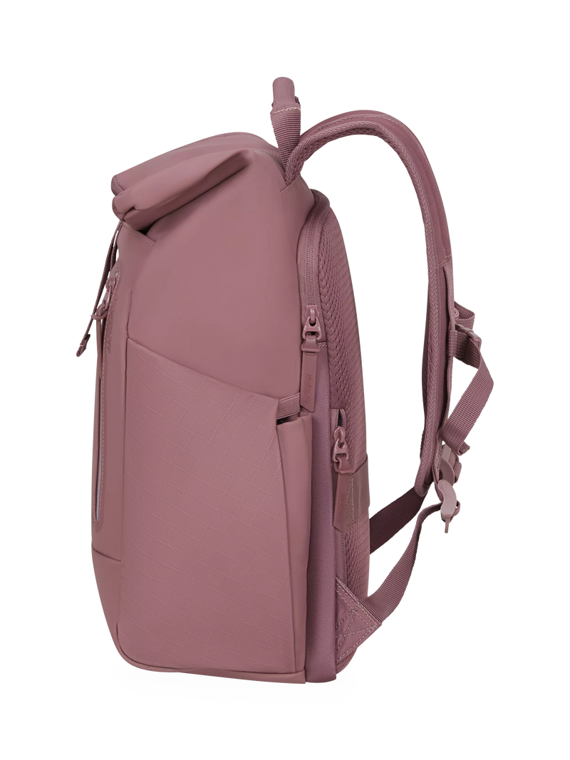 American Tourister roll top backpack mauve 22.5L, imported from the UK