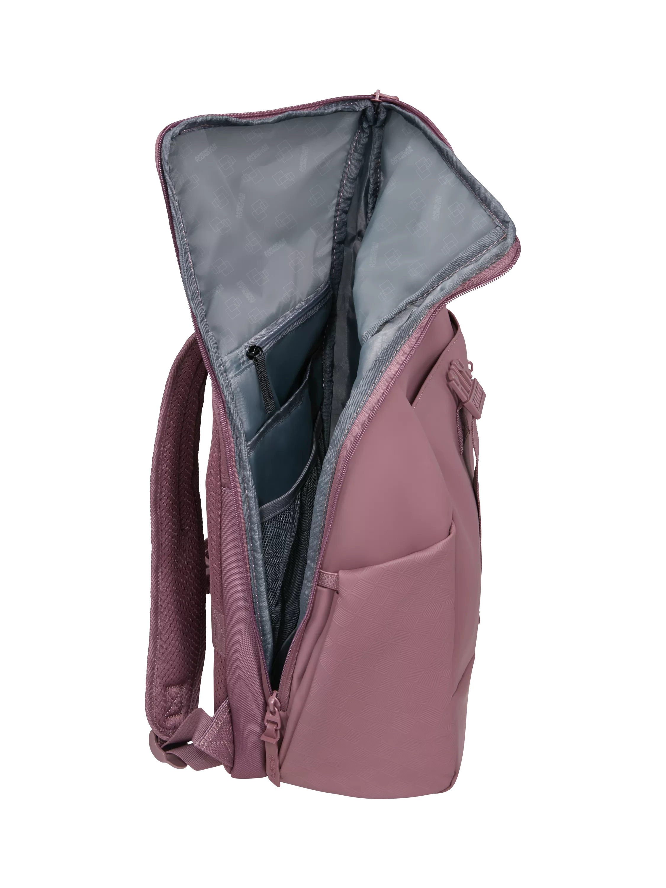 American Tourister roll top backpack mauve 22.5L, imported from the UK