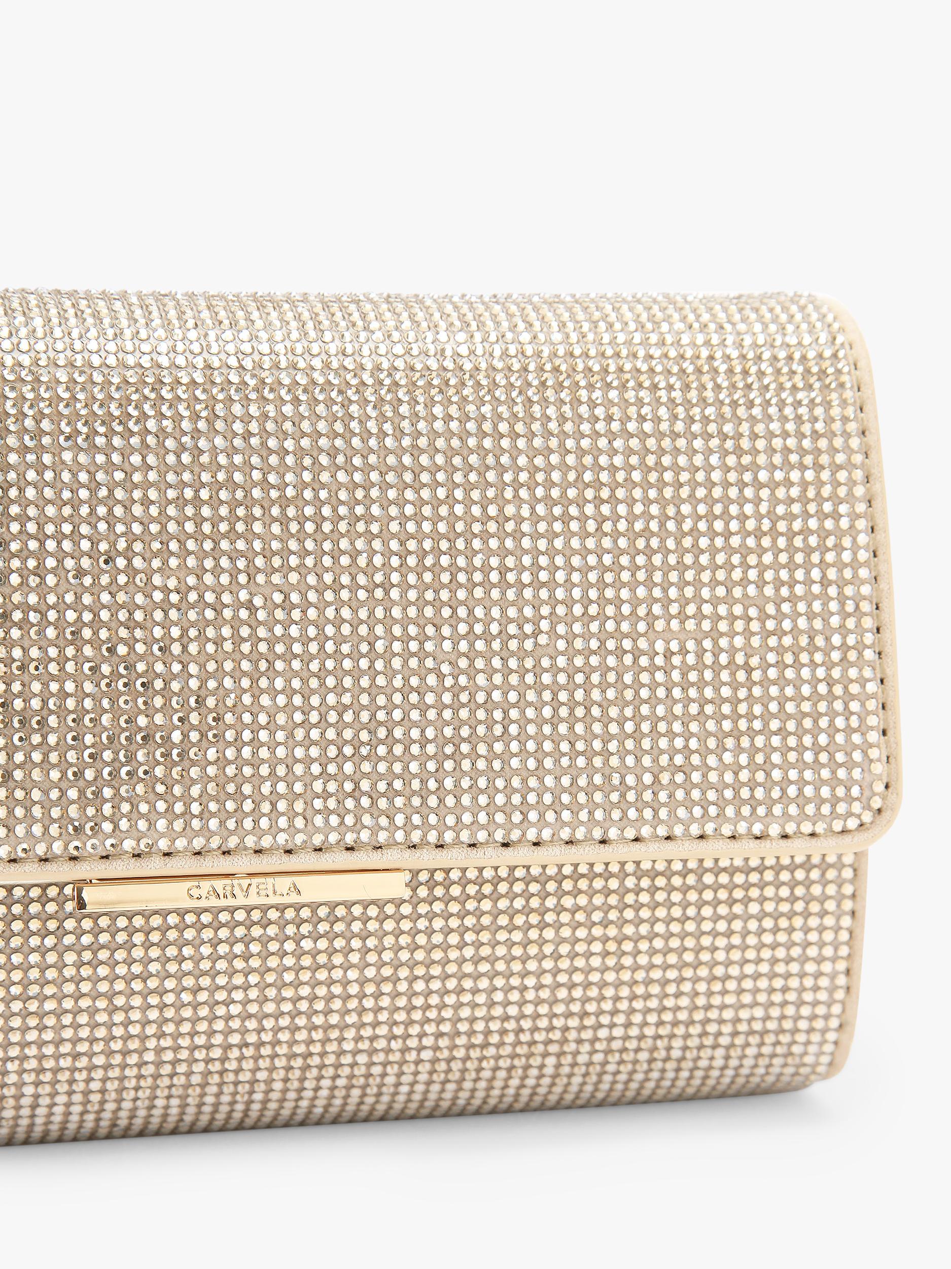 Carvela gold embellished clutch bag - British product
