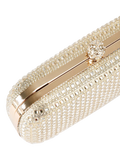 Carvela Cecilia hard clutch bag in gold, imported from the UK