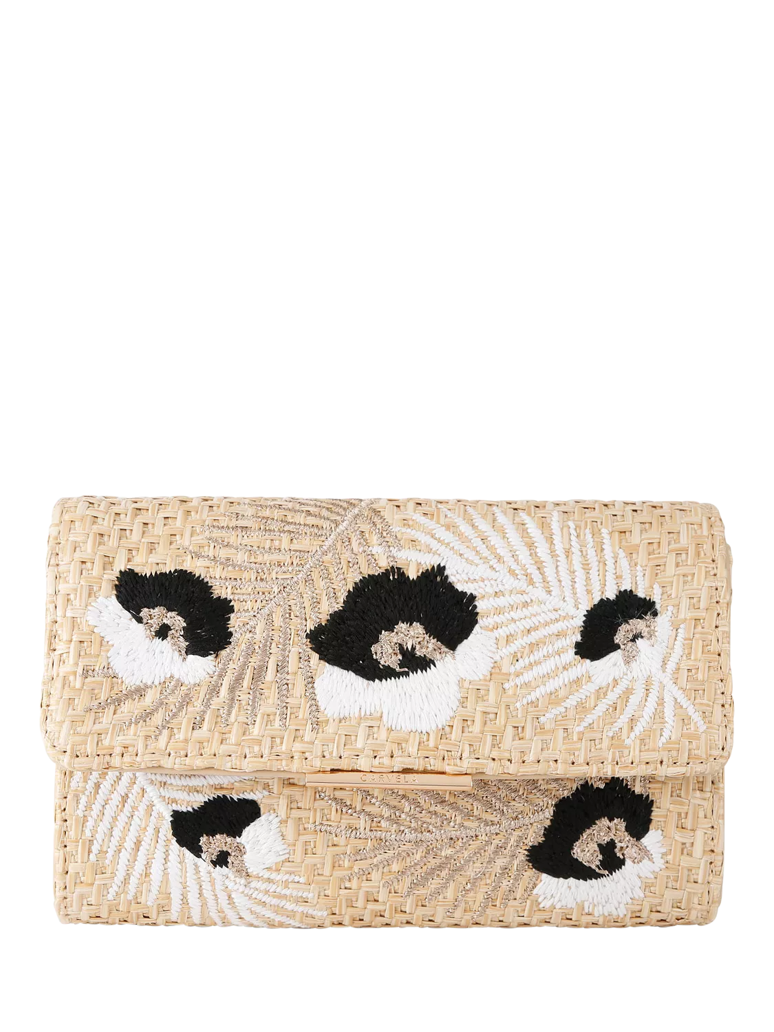 Carvela Giorgia flower clutch bag black multi - British product