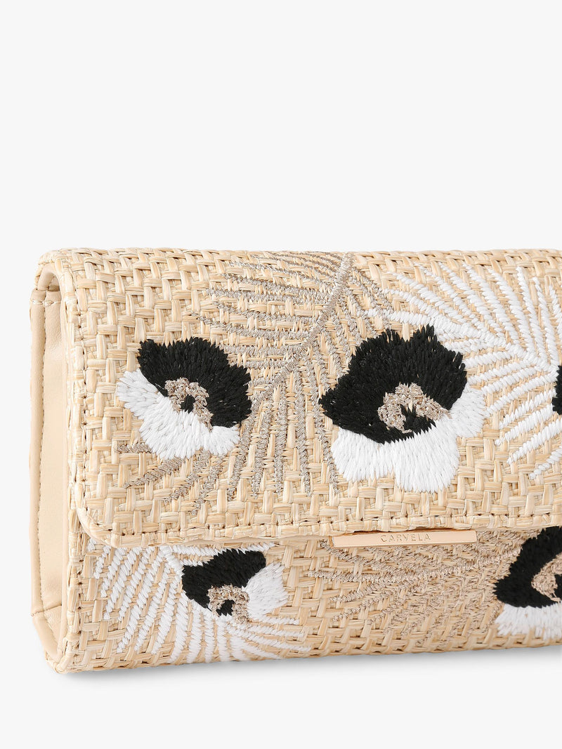Carvela Giorgia flower clutch bag black multi - British product