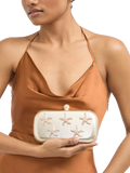 Carvela gold clutch bag with crystal starfish embellishments - British product