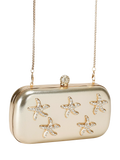 Carvela gold clutch bag with crystal starfish embellishments - British product