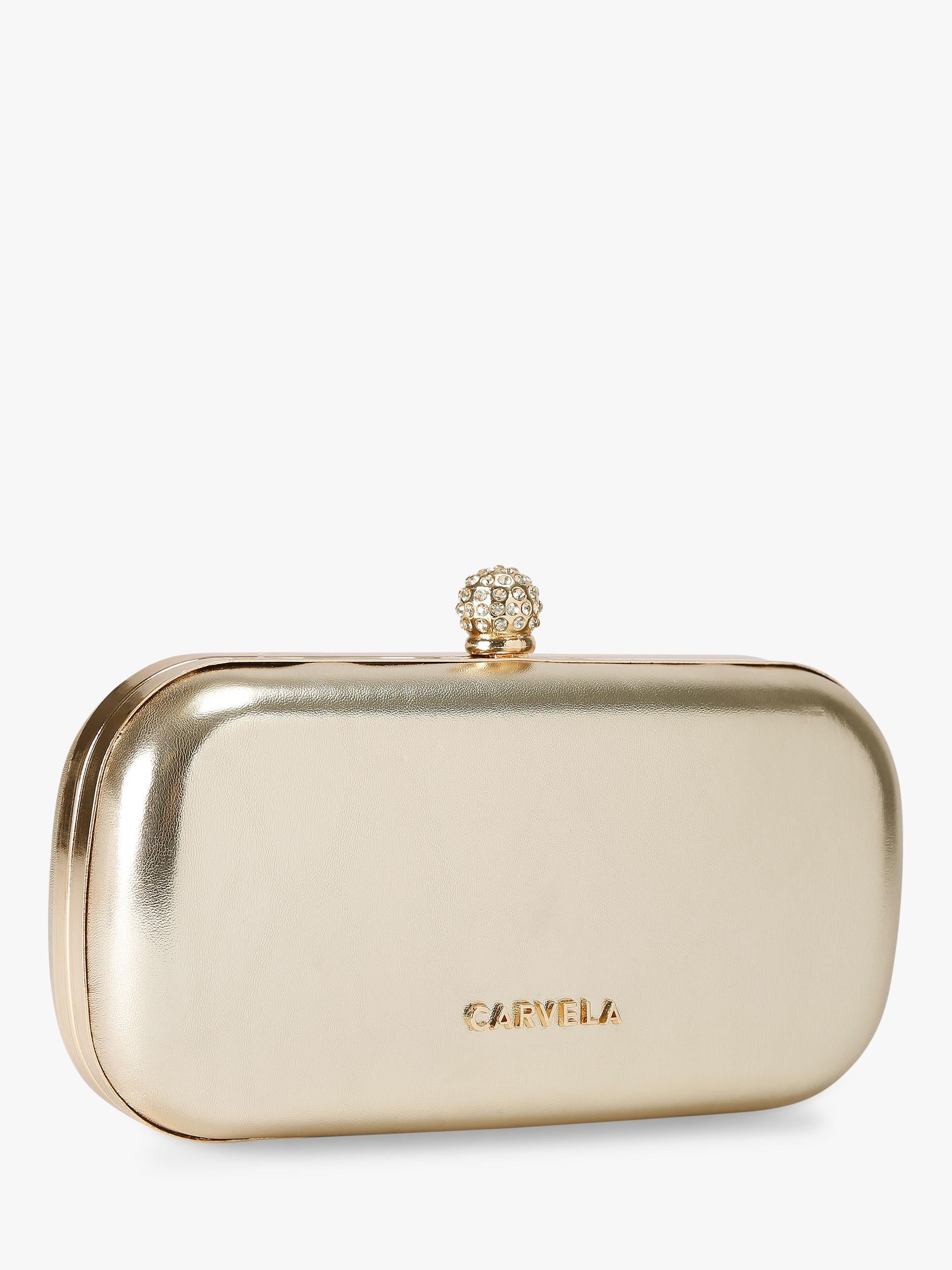 Carvela gold clutch bag with crystal starfish embellishments - British product