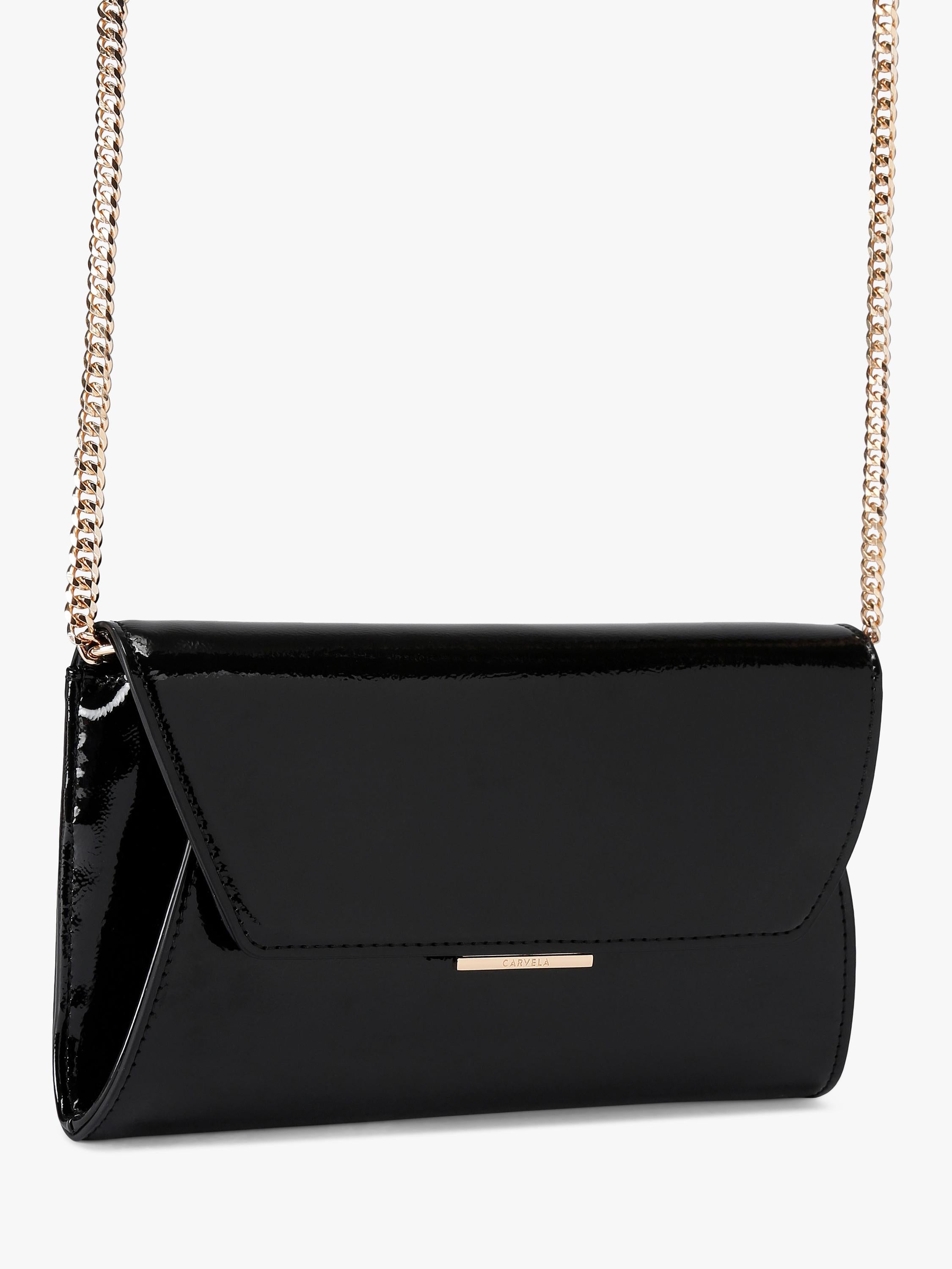 Carvela Spirit patent clutch evening bag - British product