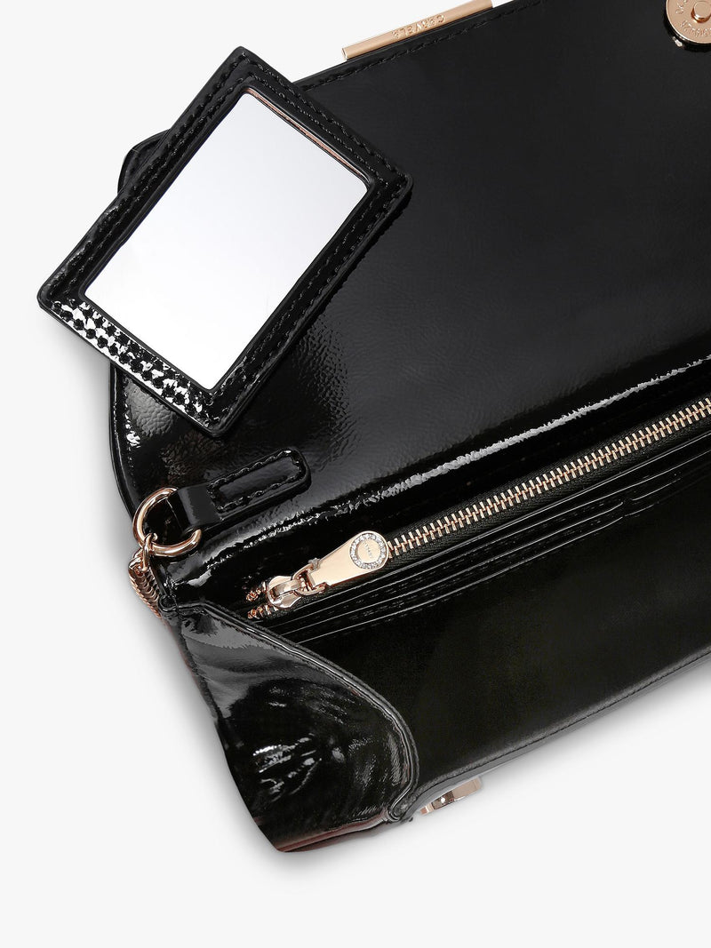 Carvela Spirit patent clutch evening bag - British product