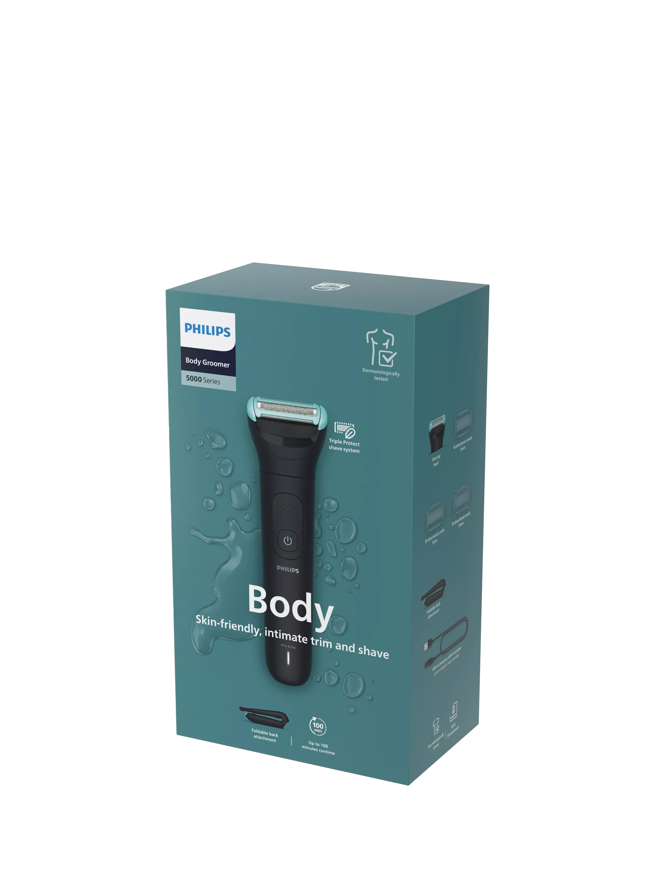 Philips BodyGroom 5000 body groomer black, UK version