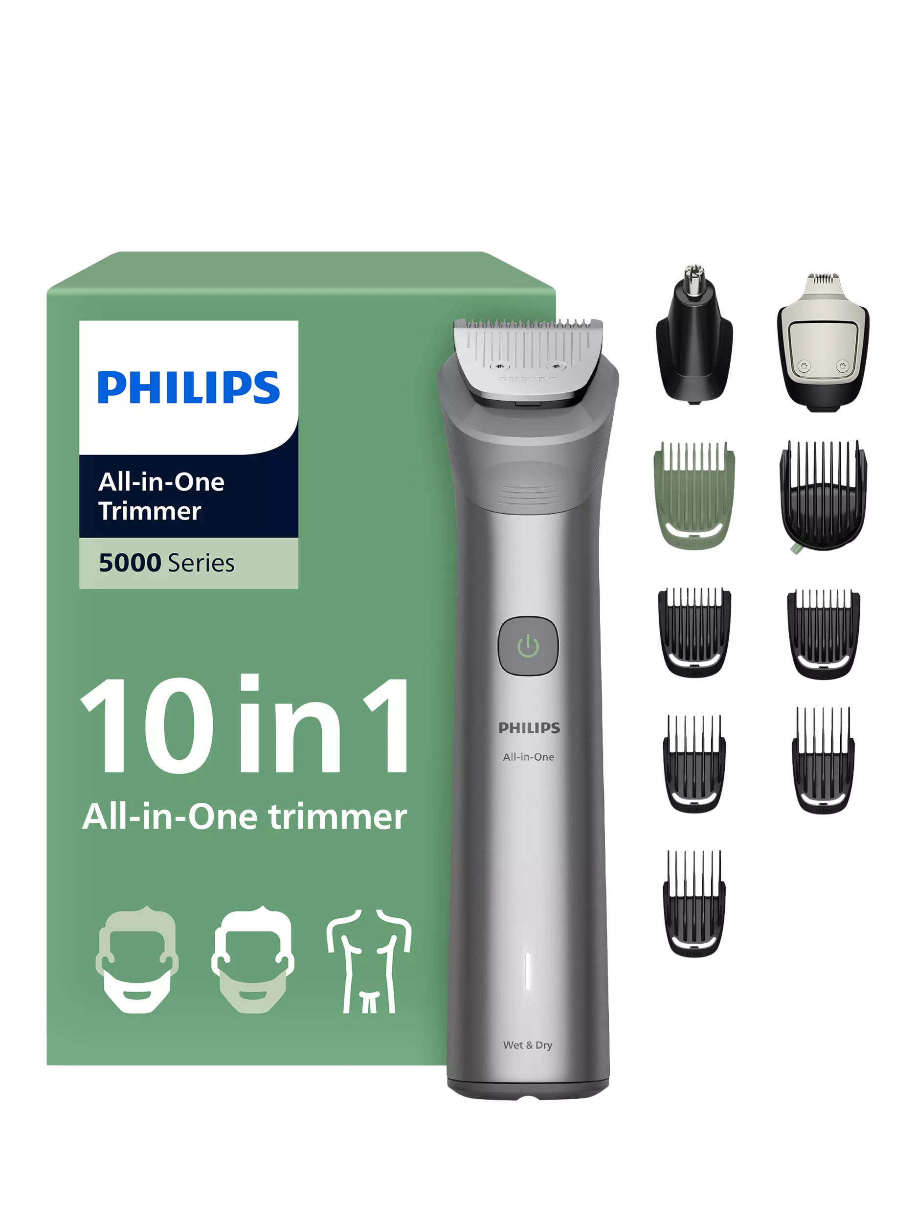 Philips 5000 Multigroom 10-in-1 trimmer, UK version