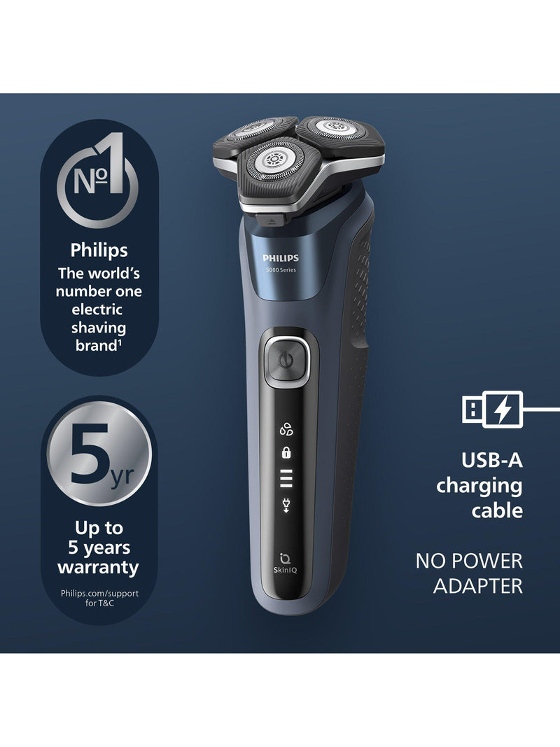 Philips Series 5000 electric shaver blue (British brand)