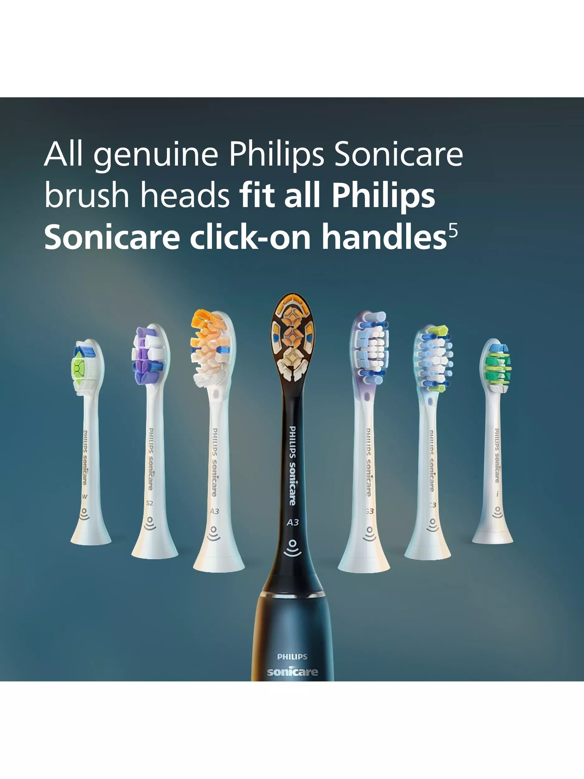 Philips Sonicare InterCare toothbrush heads 4 pack white, imported from the UK