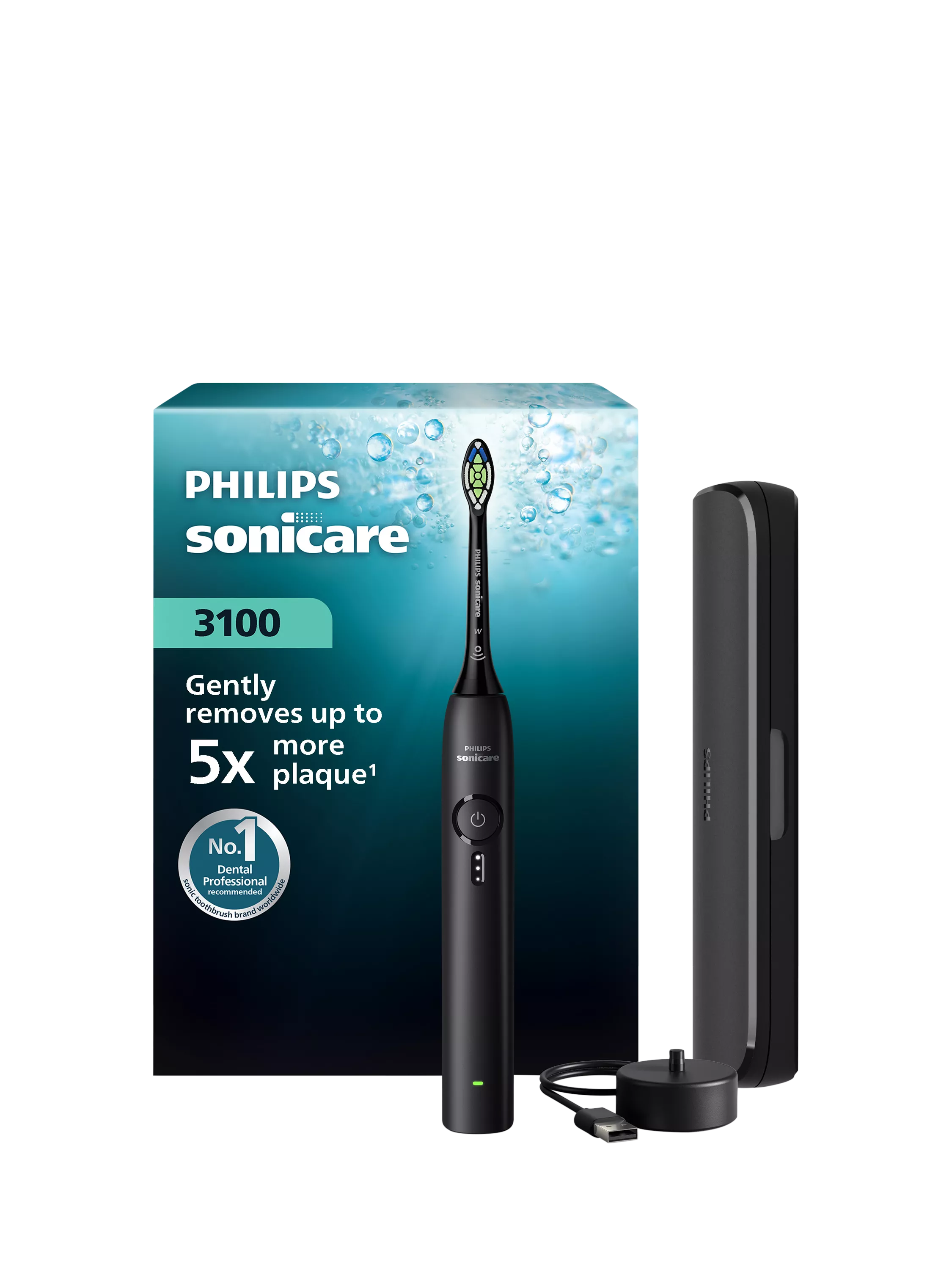 Philips Sonicare 3100 electric toothbrush black, UK version