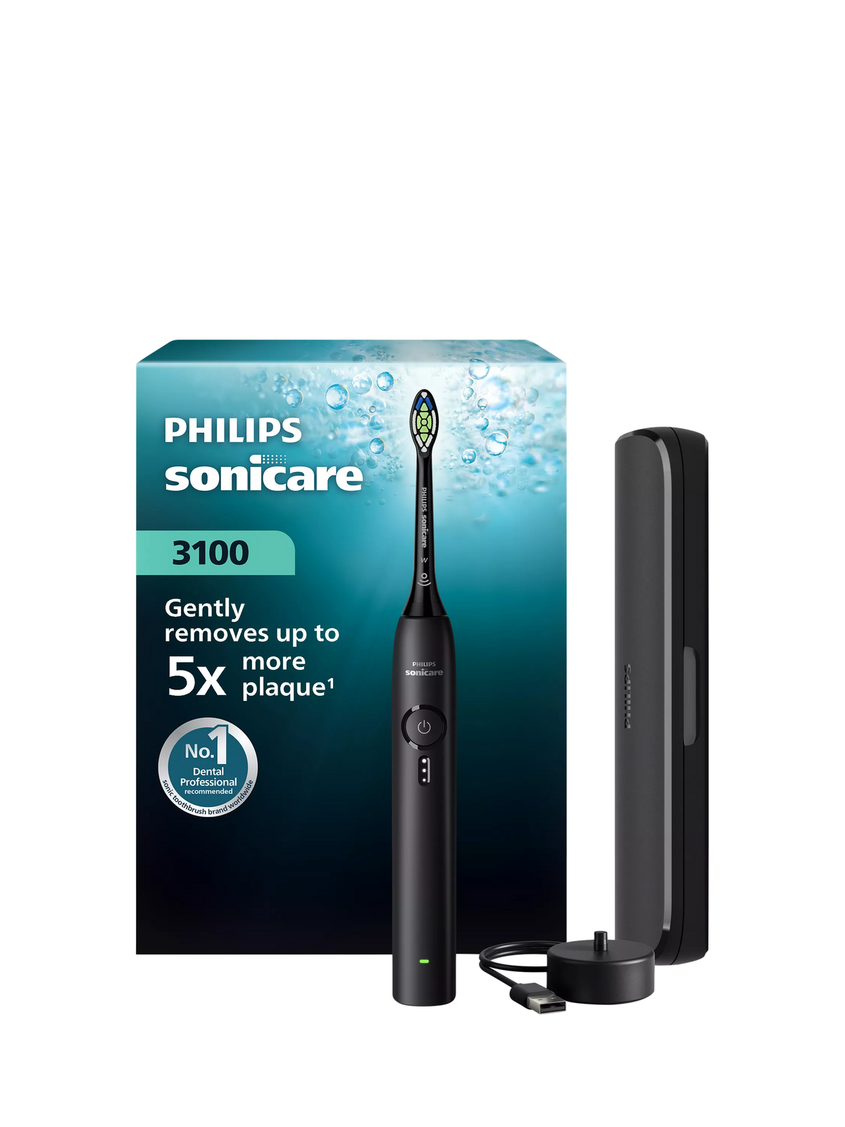 Philips Sonicare 3100 electric toothbrush black, UK version