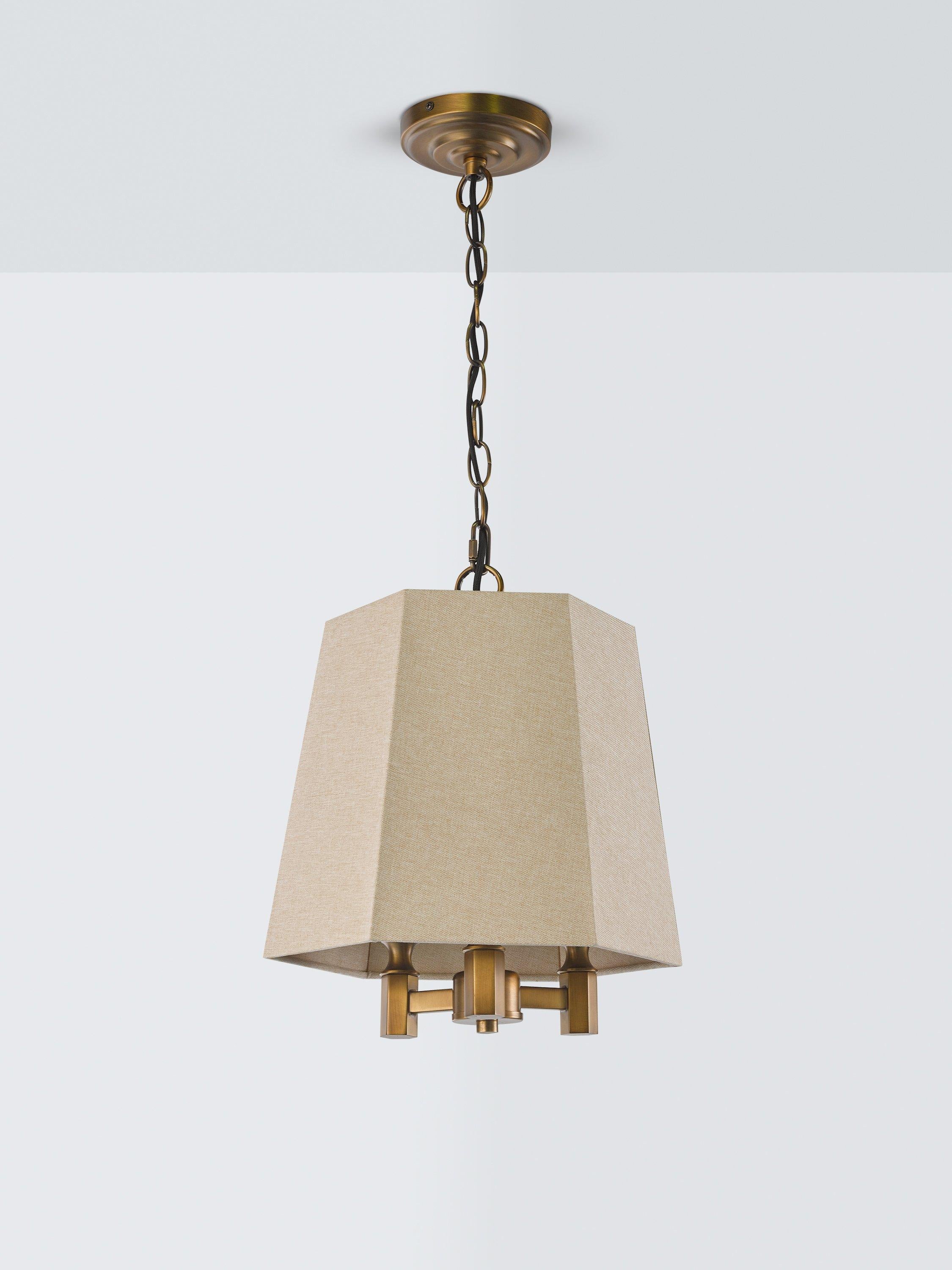 John Lewis Winchester hexagon ceiling light oatmeal, imported from the UK