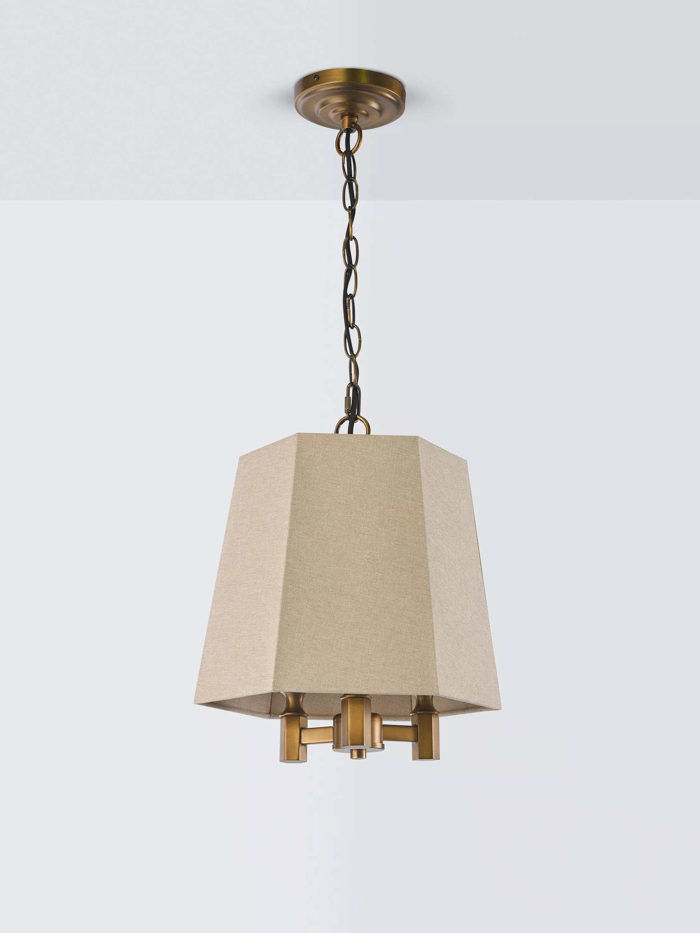 John Lewis Winchester hexagon ceiling light oatmeal, imported from the UK