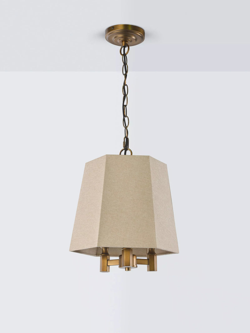 John Lewis Winchester hexagon ceiling light oatmeal, imported from the UK