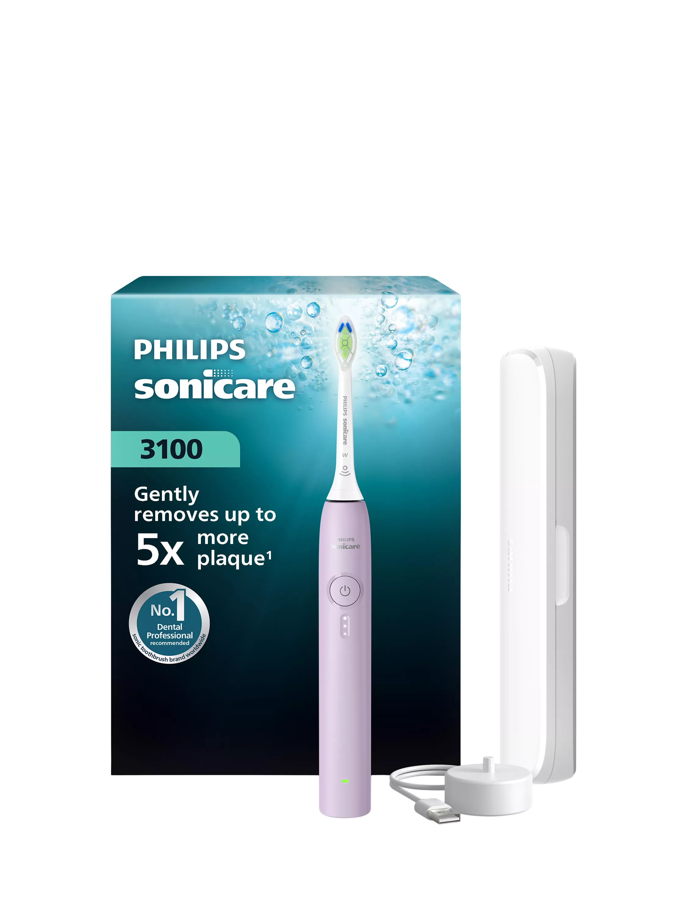 Philips Sonicare 3100 electric toothbrush lilac, imported from the UK