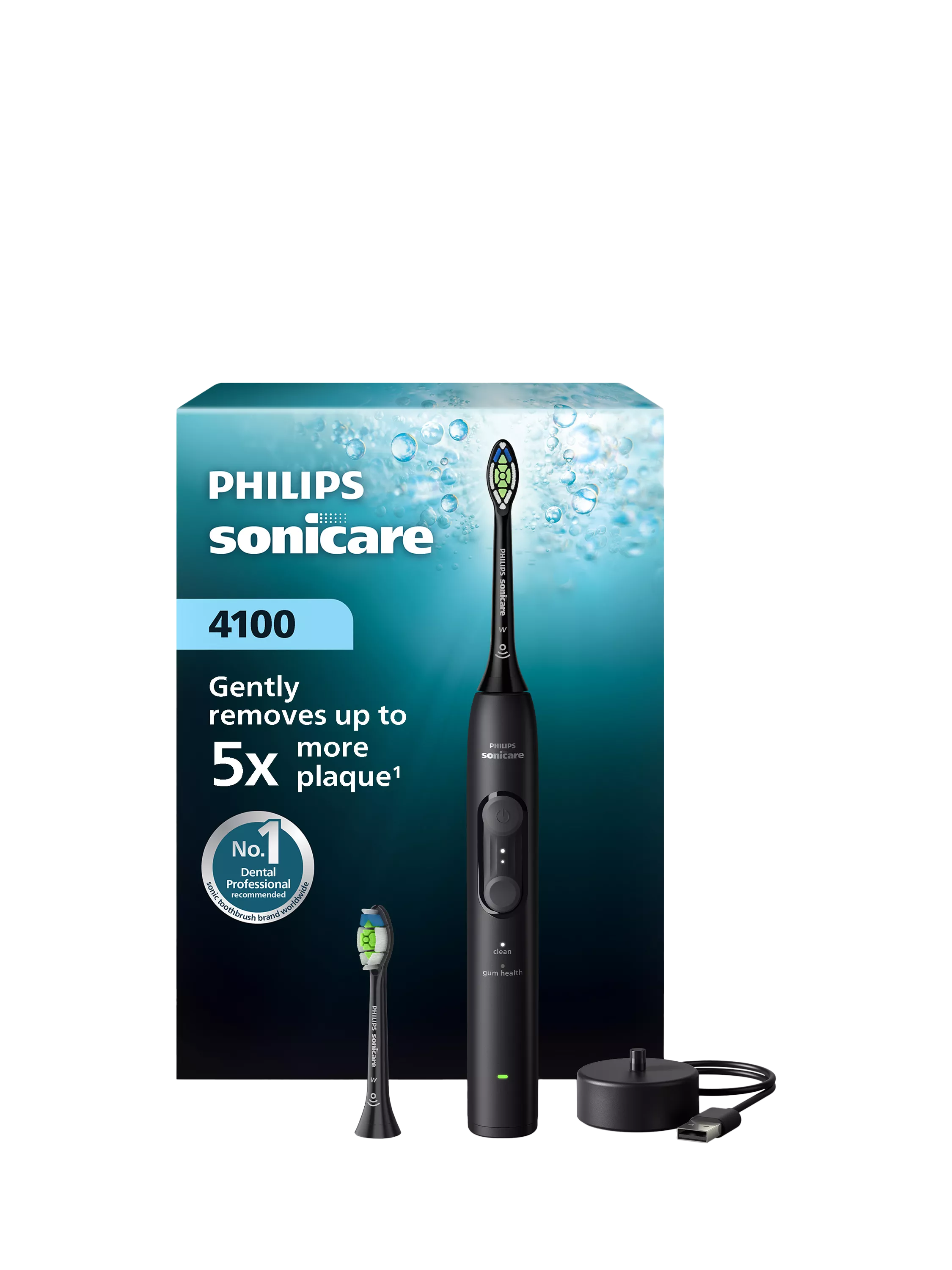 Philips Sonicare 4100 electric toothbrush black, imported from the UK