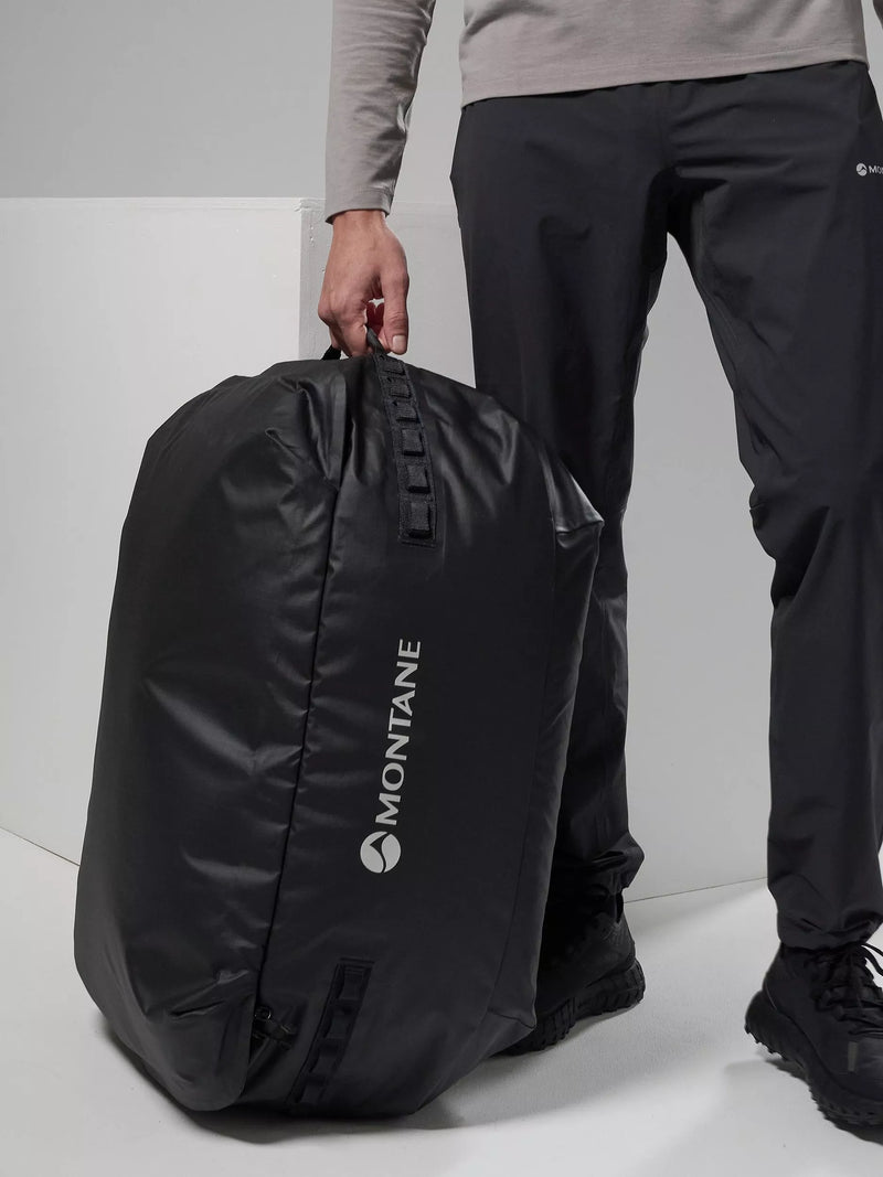 Montane Transition 100L Duffel Bag Black, imported from the UK