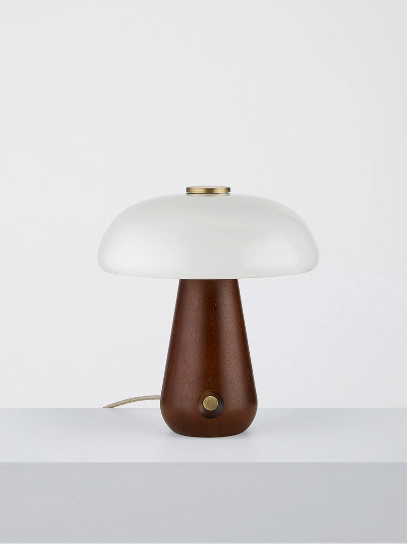 John Lewis Semla touch table lamp walnut wood effect (British brand)