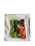 Chasing Threads cocktails teatowel embroidery kit, imported from the UK