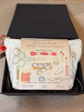 Chasing Threads embroidery kit zipped pouch beginner craft set, UK version